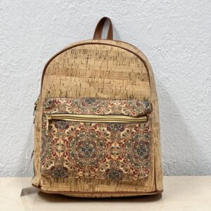 Σακίδιο Πλάτης από Φελλό & Ύφασμα με Σχέδιο