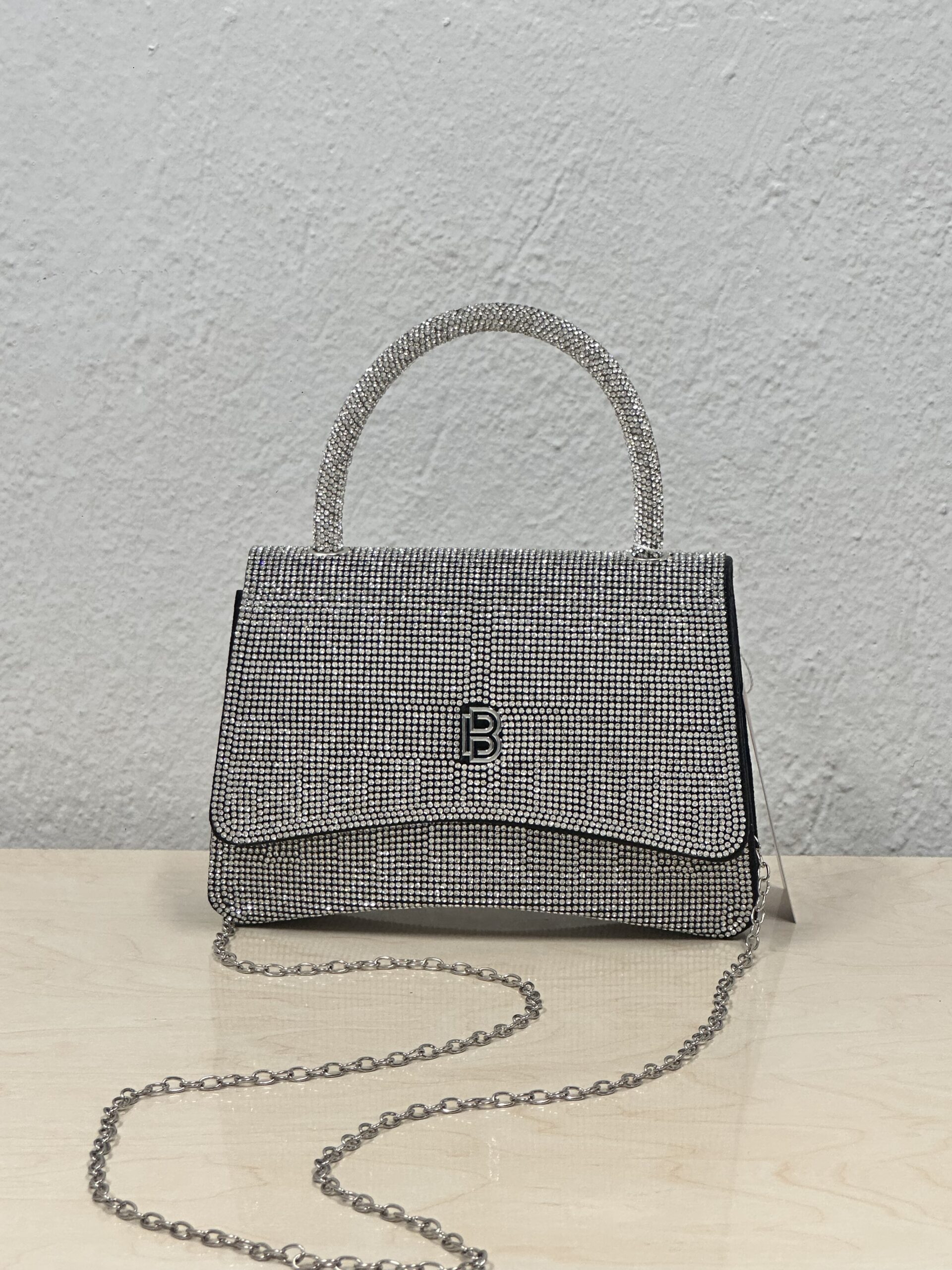 Τσάντα Χειρός με Στρας & Αλυσίδα - Image 4