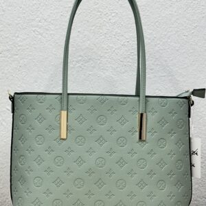 Γυναικεία Τσάντα Ώμου – Πράσινη με Ανάγλυφο Σχέδιο