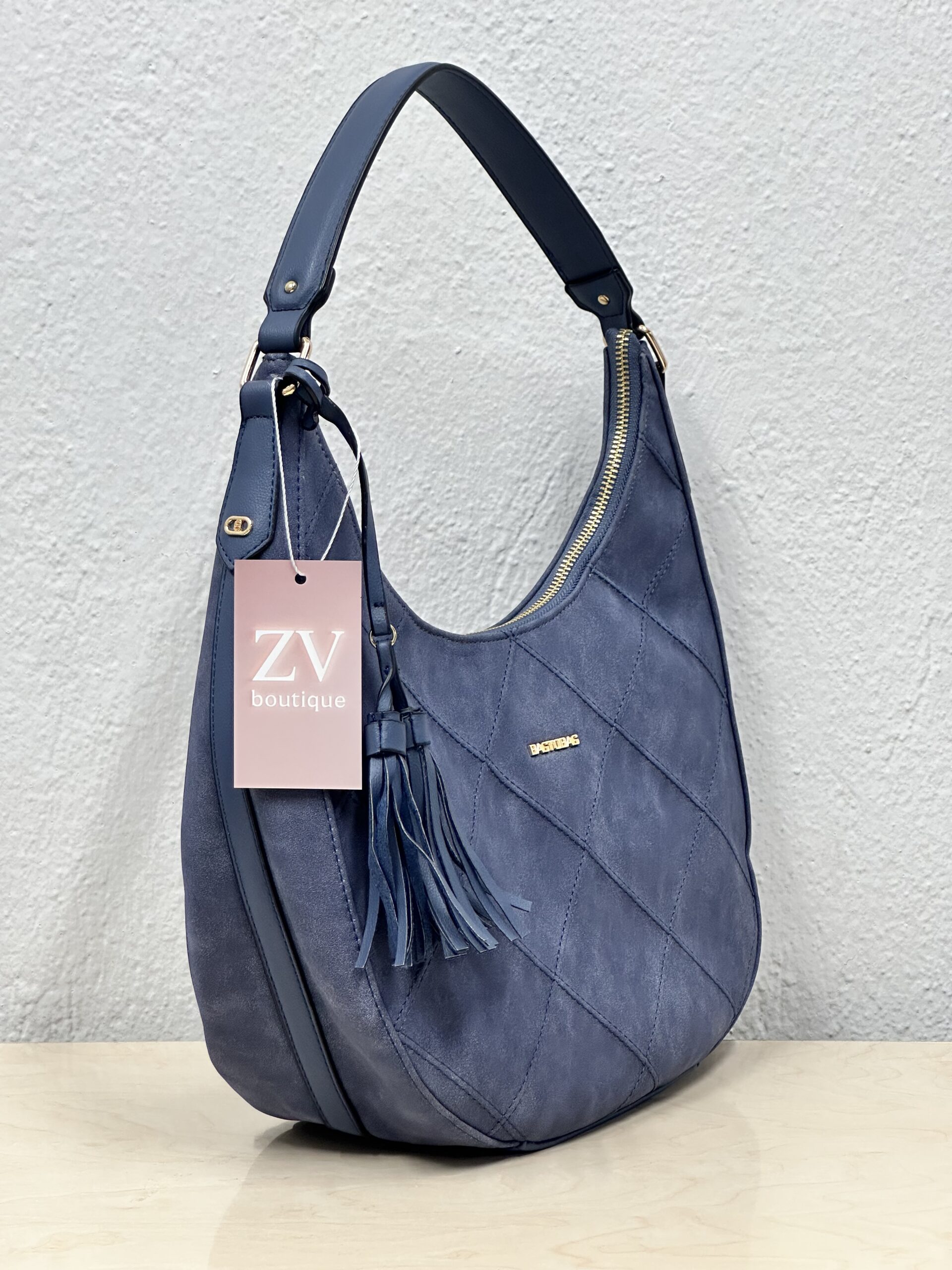 Μπλε Καπιτονέ Τσάντα Ώμου - Image 2