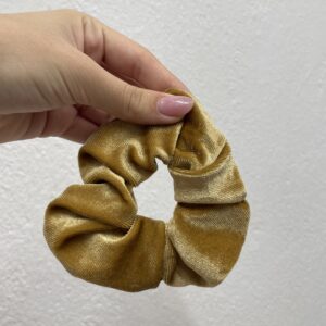 Βελούδινο Scrunchie Μικρό Χρυσό