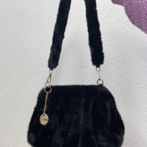 Γυναικεία Τσάντα Γούνινη 3 σε 1μαυρη