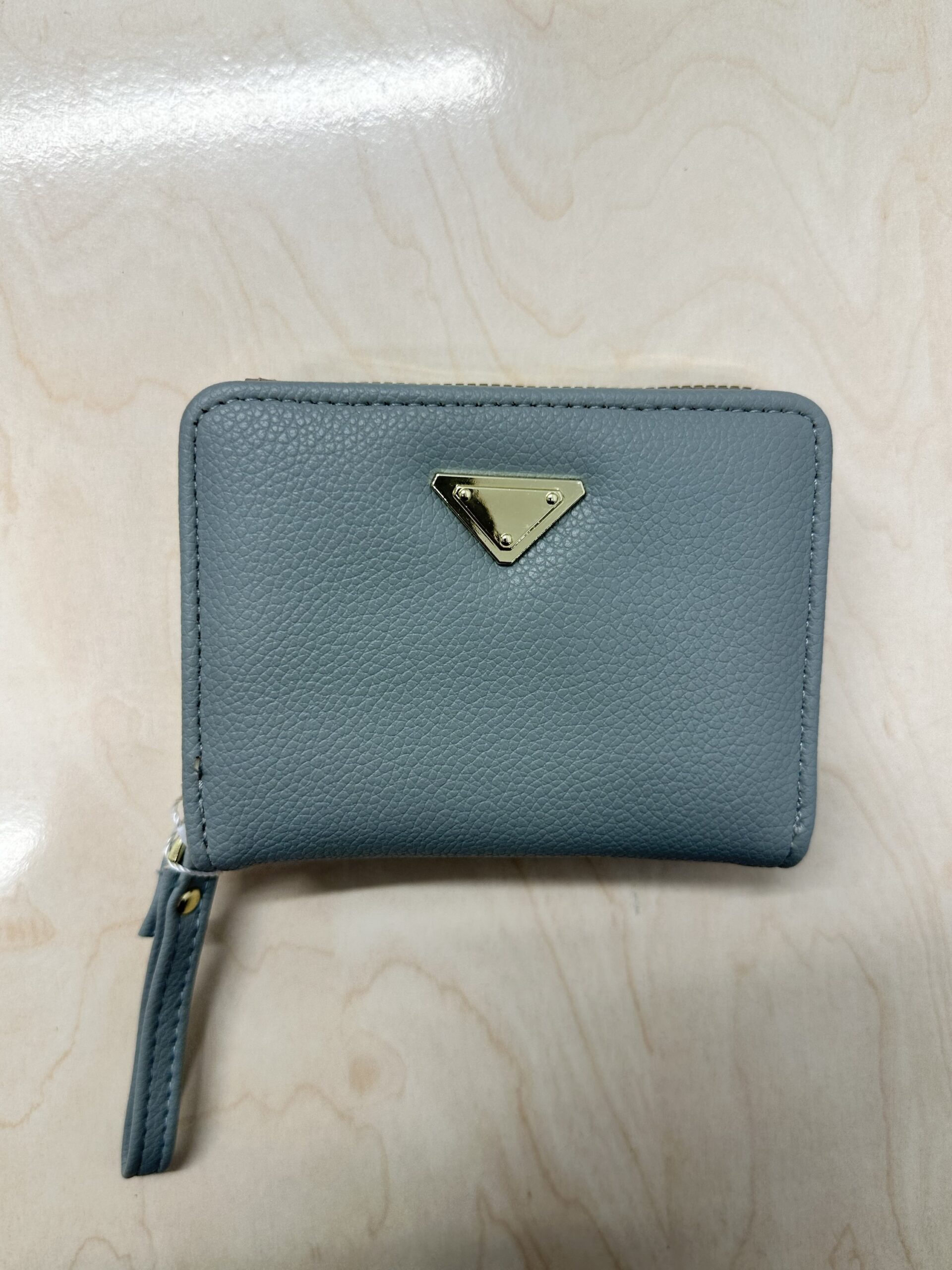 Γυναικείο Πορτοφόλι Mini με Φερμουάρ & Κουμπί – Φυστικί