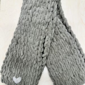 Χειροποίητο Κασκόλ Puffy Γκρι