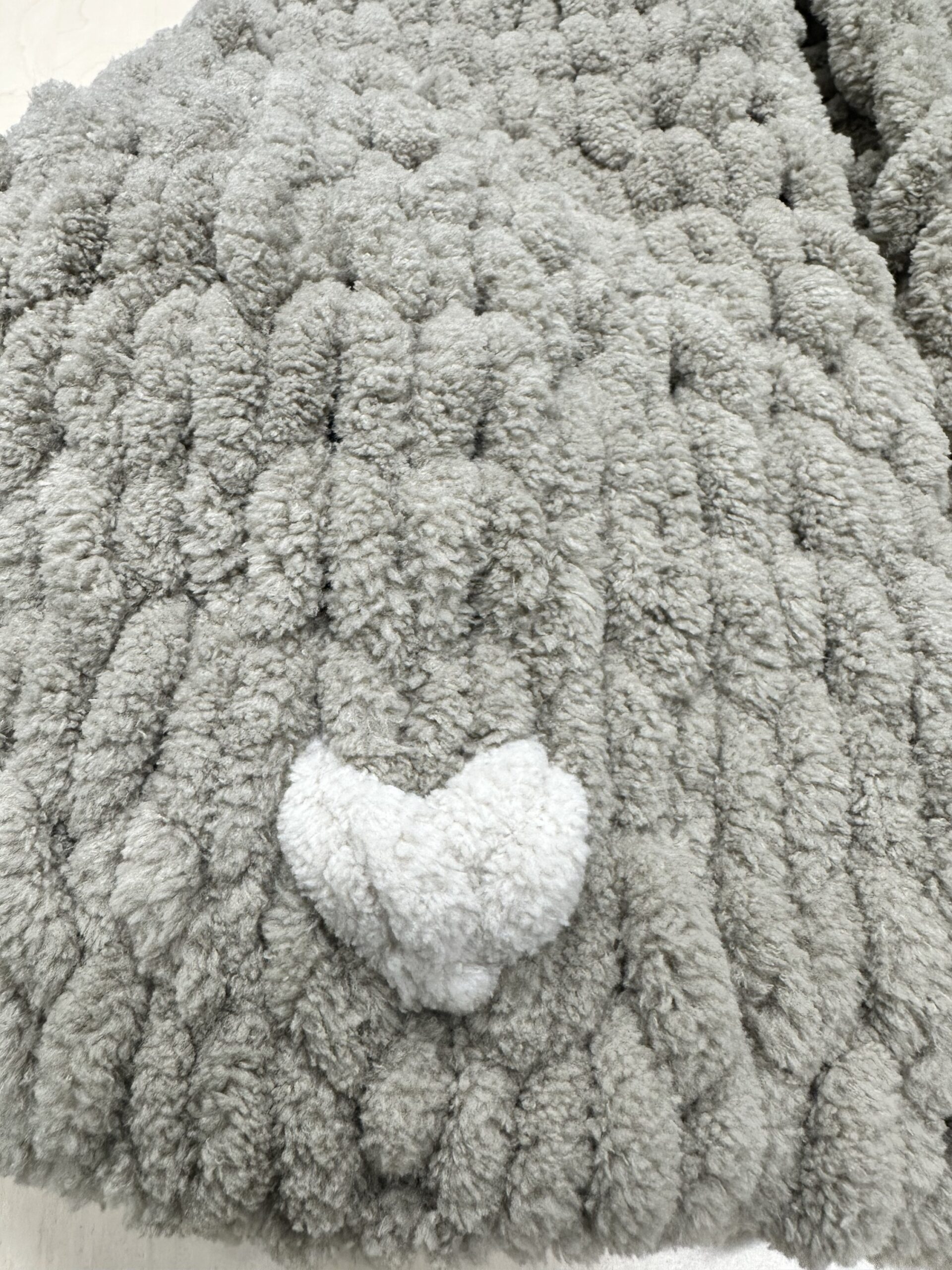 Χειροποίητο Κασκόλ Puffy Γκρι - Image 2