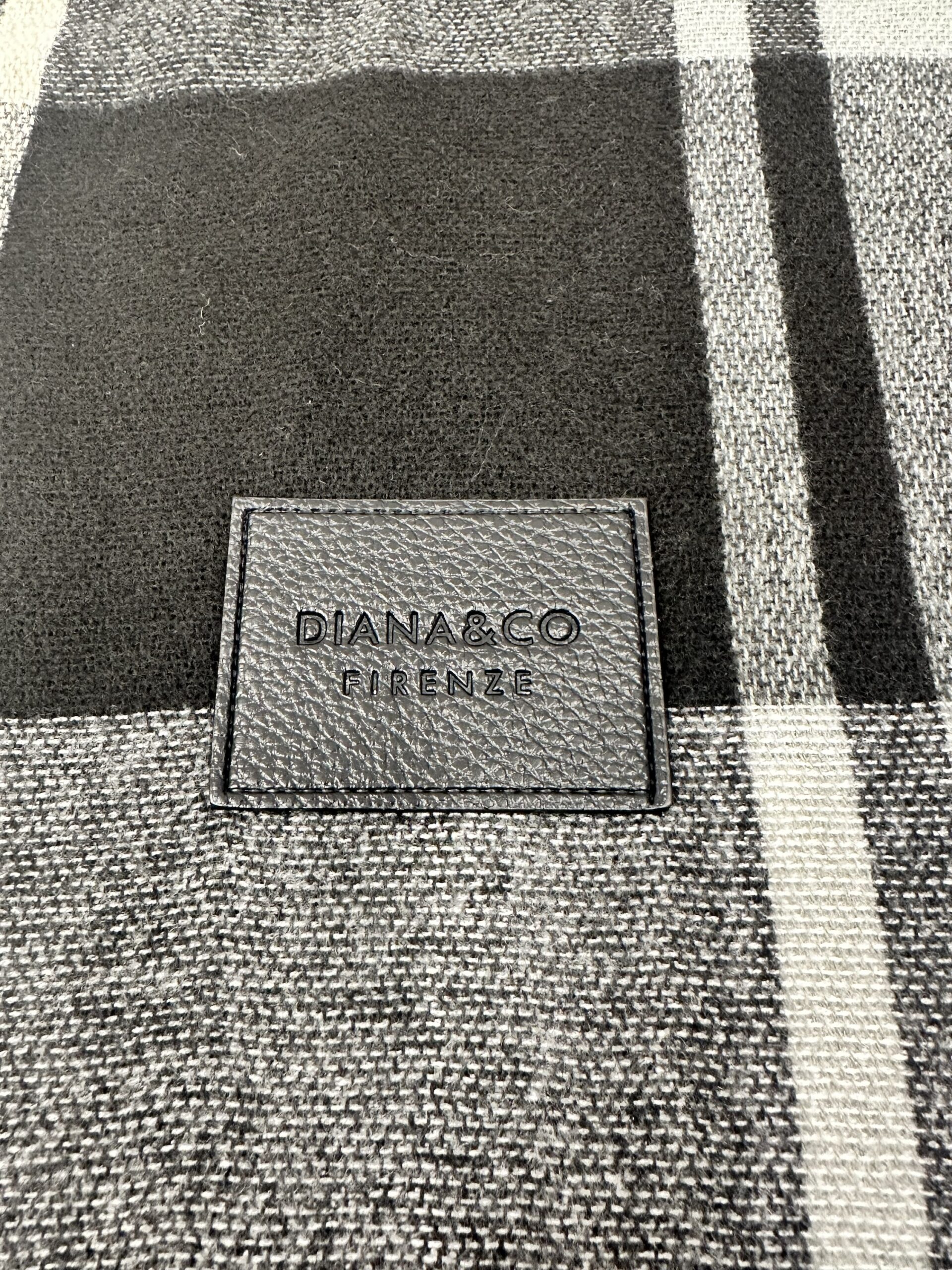 Πασμίνα Μαύρο Γκρι Καρό - Image 2