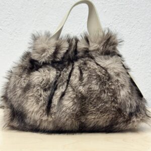 Γούνινο γκρι  πουγκάκι