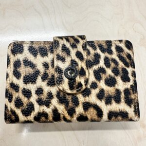 Λεοπάρ καφέ πορτοφόλι