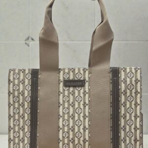 Classic Pattern Tote Εκρού – Μπεζ