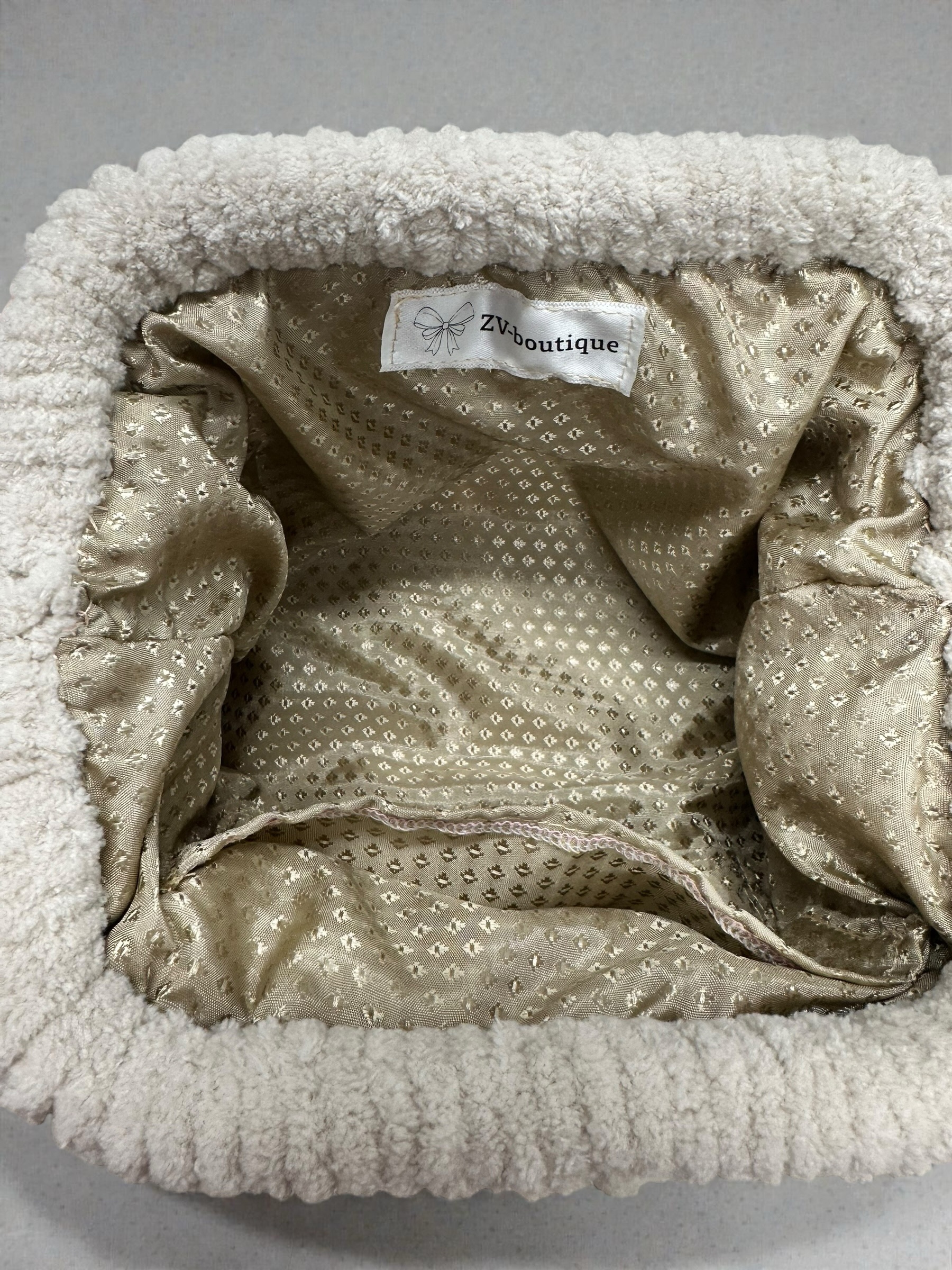 Puffy Cross Braided Μπεζ - Image 3