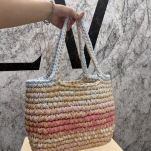 Greek Island Crochet Tote Bag